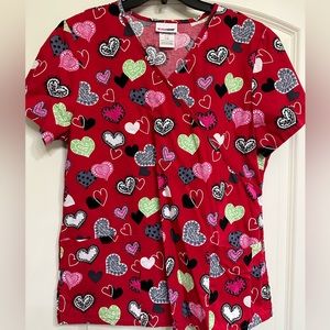 Valentine scrub top!